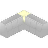 Castlepave Smooth - Three Way Large Corner Kerb - Available in both Internal and External Corners
