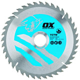 OX Wood Cutting Circular Saw Blade ATB - 20/28 Teeth Speed Cut 40 Teeth Cross Cut 60 Teeth Fine Finish