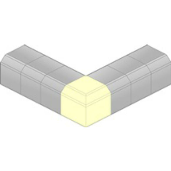 Kingspave Cobble - Two Way Low Kerb Corner