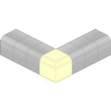 Kingspave Cobble - Two Way Low Kerb Corner - Available in both Internal and External Corners