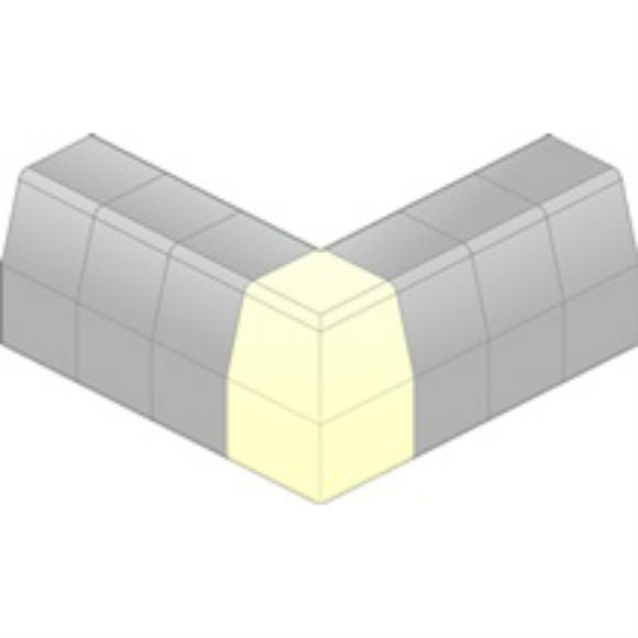 Kingspave Cobble - Three Way Large Corner Kerb