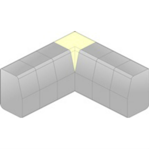 Kingspave Cobble - Three Way Large Corner Kerb