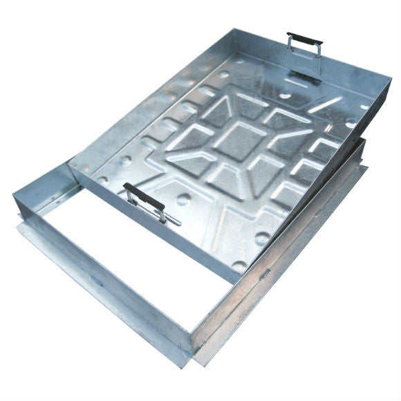 76 mm Deep Max Block 65 mm Galvanised Frame Recessed Manhole Covers for Block Paving & Slabbed Areas