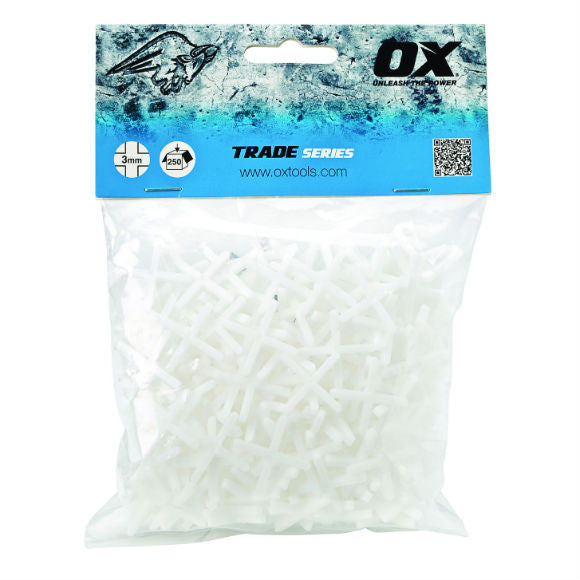 TRADE CROSS SHAPED TILE SPACERS - 5MM (250pcs PER BAG)