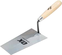 TRADE BUCKET TROWEL - WOODEN HANDLE / 7" / 180MM