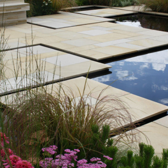 Premiastone Textured Paving Blocks - Cornsilk Sandstone lightly textured - Single Size packs