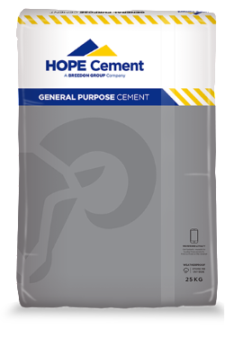 Hope Cement General Purpose (Plastic Bag) 25 kg - Available in single bags or pallets of 56 bags