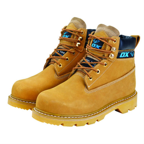 HONEY NUBUCK SAFETY BOOT - Available in Sizes 6 - 13